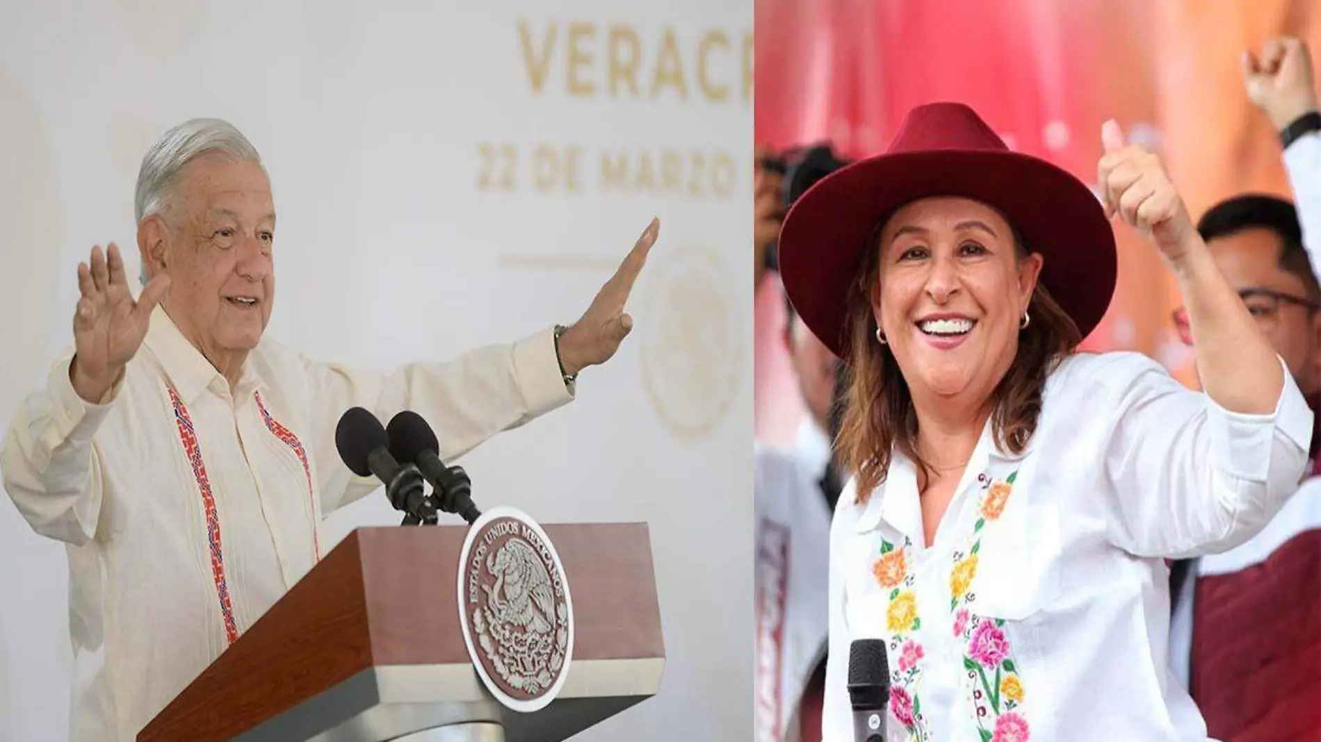 AMLO y Rocío Nahle